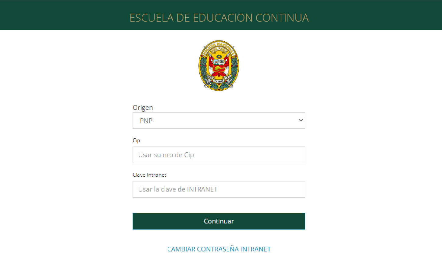 ESCUELA EDUCACION CONTINUA PNP